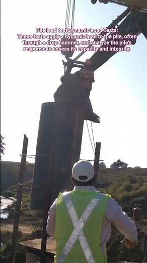 apply a dynamic load to the pile drop hammer #piledriving #piling #shorts