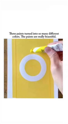 trendsnap on Instagram: "A 27-second video showcases an artist smoothly blending yellow, red, and blue paints into a vibrant rainbow color wheel on yellow paper, illustrating the fundamentals of subtractive color mixing. By combining primary pigments, the demonstration reveals how secondary hues emerge through controlled layering and transitions, echoing foundational color theory used in art education and design. The seamless gradients and tactile brush movements add a calming, ASMR-like visual 