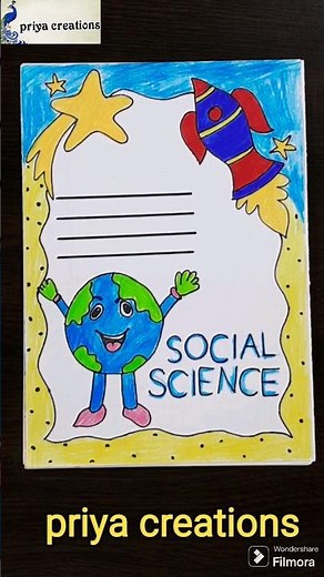 10 Easy front page design for school projects and idea note journals | social science project design