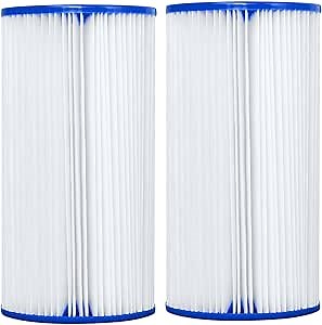 Bestway 2 Pack 4.2 x 8 Inch Type III-A/C Filter Cartridge for Outdoor Pool Filter Pump Replacement Compatible with 530 to 1500 Gallons Filter Pump
