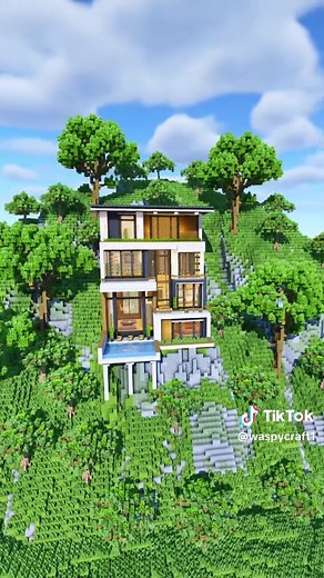 Modern House Built with Airtugmc in Minecraft