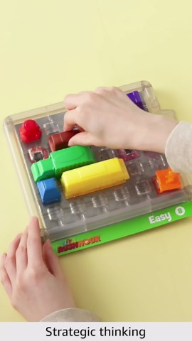 ThinkFun My First Rush Hour - Engaging Brain Game for Kids | Stimulating STEM Toy | Enhances Logic, Matching, Colors, and Shapes Skills | Best Gift for Toddlers