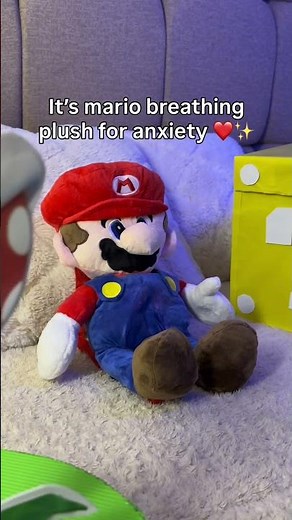 Mario breathing plush for everyone anxiety, stress, loneliness, sleep problems and overthinking 🥹