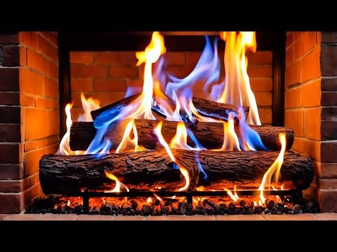 Color-Changing Fireplace Flames – Fireplace With Tranquil Blue and Orange Glow for a Cozy Night