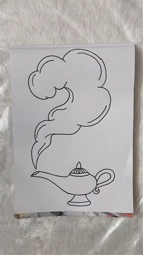 how to draw genie lamp from aladdin #shorts #aladdin #genie #trending #drawing #viral #art #ytshorts