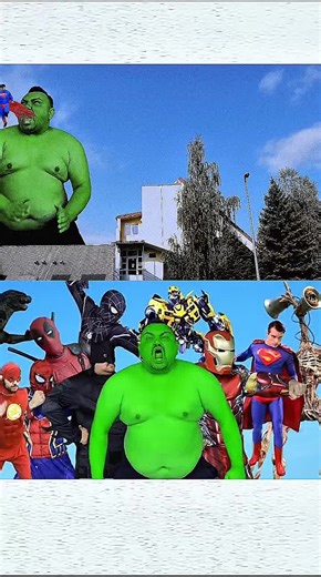 Part 2 | Superheroes VS Siren Head - The Greatest #hulk #superhero #sirenhead #comedy #fyp