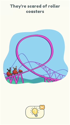 Dop 2 ( Delete One Part ) They're scared of roller coaster #game #short #viral