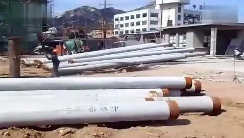 锤击法沉桩施工过程