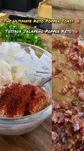 The Ultimate Keto Popper Toast 🌶️ / Tostada Jalapeño Popper Keto 🌶️