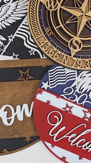 February File Drop is here and it’s a good one! ❤️✨ Laser File Club members get access to USA & Canada Welcome Signages, Family Tree Filigree, and The Family Compass! Sign up now at www.laserfileclub.com for monthly exclusive laser designs!