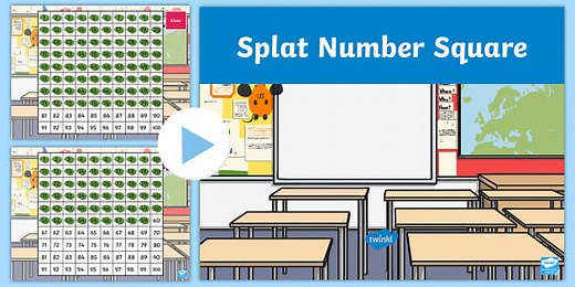 100 Square Splat - 100 Number Splat Squares Year 1