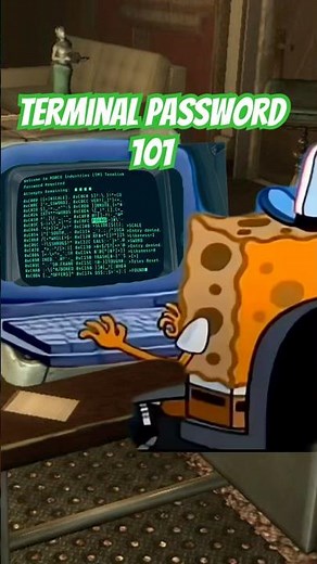 Hacking A Terminal Password In Fallout #spongebob #fallout #shorts