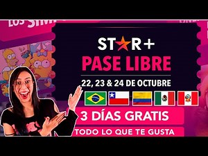😮 STAR+ GRATIS 💥con acceso ilimitado a TODO EL CONTENIDO un Pase Libre por 3 DÍAS / Star Plus