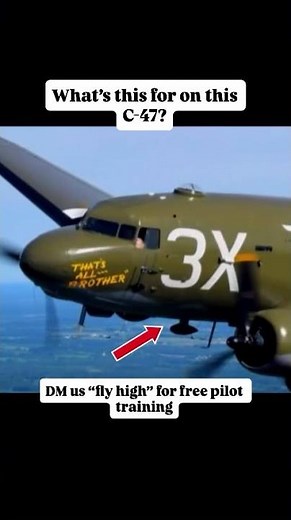 C-47 Skytrain. What is sticking out from under the fuselage for? #warbirds #c47skytrain #avgeek