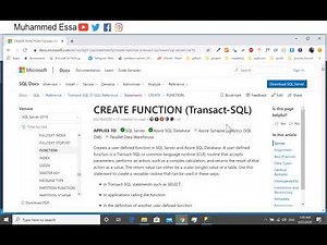 41 User Defined Functions UDF Microsoft SQL Server