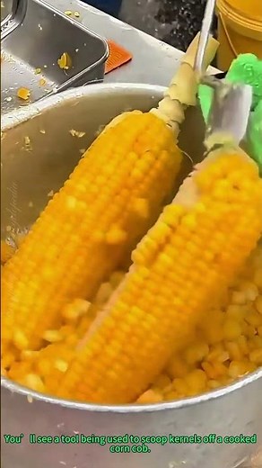 Corn Kernel Removal Hack: Easily Scoop Cooked Corn Kernels!
