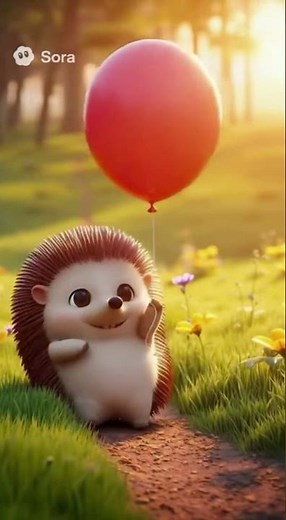 Little Hedgehog’s Balloon Adventure 🎈🦔 So Cute and Brave!