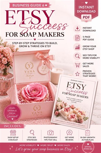 Etsy Success for Soap Makers PDF Guide | Etsy Seller Workbook | Soap Business Guide | Etsy SEO Guide | Instant Download - Etsy UK