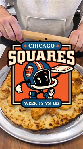 Billy Zureikat on Instagram: "Chicago Squares Week 16: @chicagobears 🐻 vs @packers 🧀 Powered by @agoramarketchicago 🛒 The first place Bears face the Packers tonight at Soldier Field and this week's pizza inspired the Wisconsin staple Friday fish fry which features beer-battered or breaded fried fish, like cod, perch, walleye served with your choice of potato, coleslaw, and rye bread that's served year-round at taverns, supper clubs, churches, and VFWs, stemming from Catholic meatless Fridays