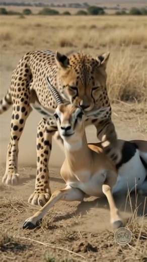 The Ultimate Chase! Cheetah 🐯 vs. Gazelle 🐆💨#cheetah #gazelle #bigcats #wildlifefacts #naturelovers