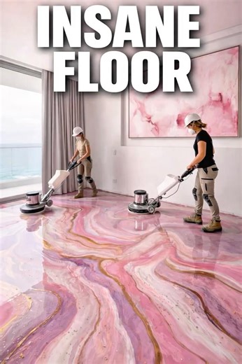 THIS FLOOR IS INSANE 😱 Glam Rose Epoxy Transformation