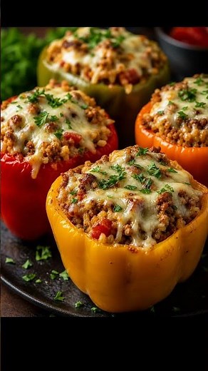 Low Carb Stuffed Bell Peppers With Cauliflower Rice And Ground Turkey Recipe