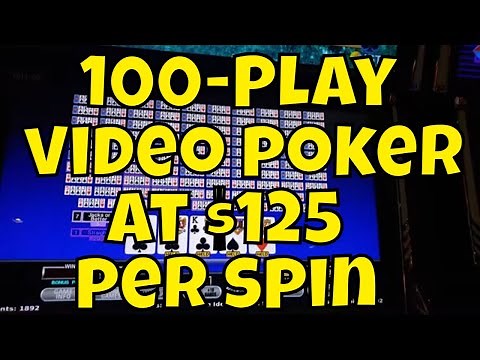 100-Play Video Poker for $125 a spin at Cosmopolitian Las Vegas!