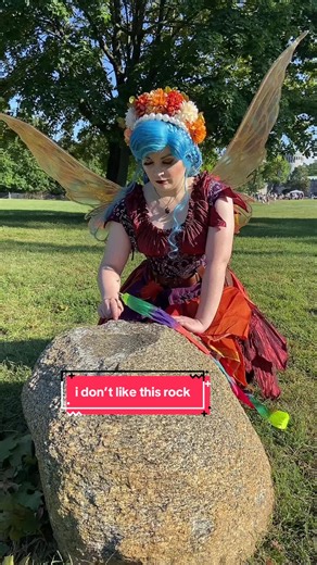 Oriana has thoughts about this rock. #orianathebubblefaerie #oriana🫧 #faerie #fairy #thankstte