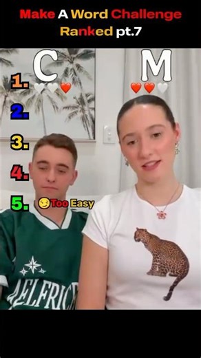 Make A Word Challenge Ranked #ranking #funny