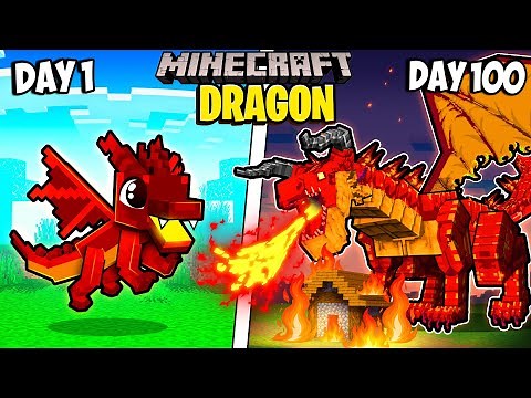 I Survived 100 Days as a DRAGON in Minecraft!