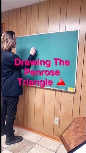 Drawing The Penrose Triangle 🔺️ #shorts #drawingshorts #howtodraw #art #shapes