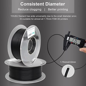 [Hot Item] Newest Conductive PLA Yousu 3D Printers Consumables Conductive PLA Black 1.75mm Special 3D Printing Materials Fdm Conductive Consumable Filaments 1.75mm 1000g