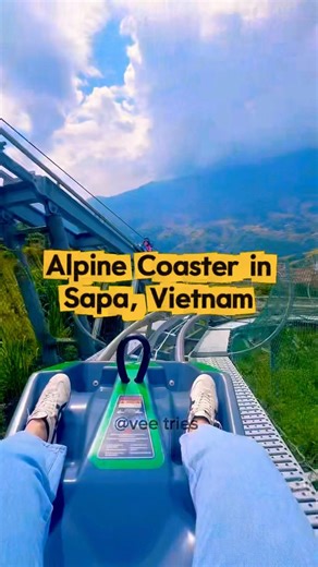POV: Riding the Alpine Coaster in Sapa, Vietnam 🇻🇳 #shorts #vietnam