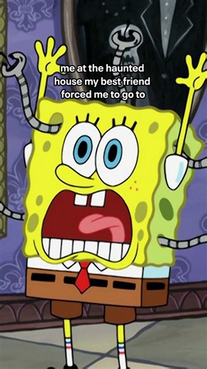 SpongeBob SquarePants | you're either Patrick or SpongeBob in a haunted house | Instagram