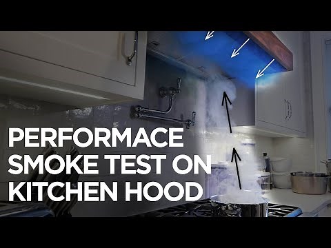 Performance smoke test on kitchen hood exhaust and make up air