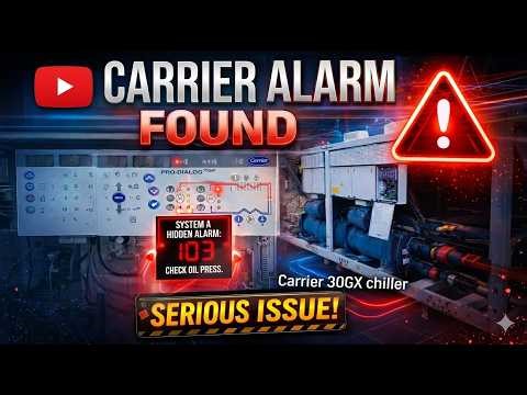 Carrier 30GX Tripped: Why Alarm 103 Isn’t Showing in Current Alarms #Carrier #chiller #HVAC #alarm