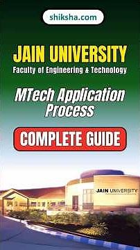 Jain University FET MTech Application 2026 | How to Apply? | Fees & Documents #jainuniversity