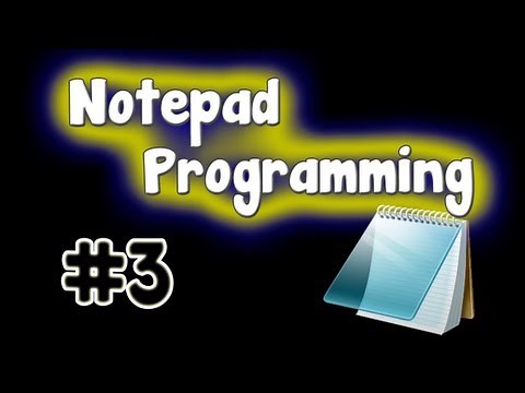Notepad Programming Tutorial - User Input