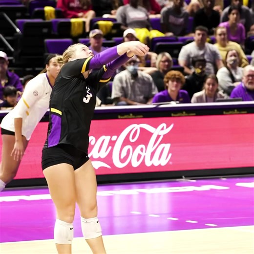 SHE IS EVERYWHERE! Ella Larkin leads the SEC with 4.39 digs per set! | LSU Volleyball