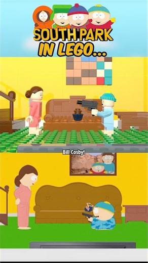 Lego South Park: Cartman Time for Bed | Comparison #lego #southpark #animation