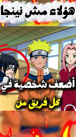 The Weakest Character in Every Naruto Team!!