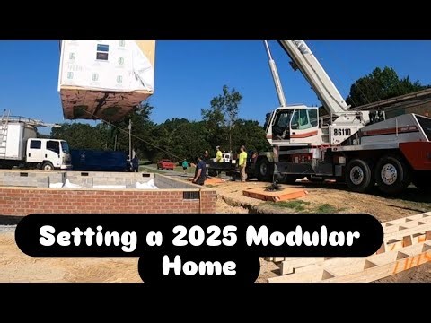 Complete Delivery and Crane set of our 2025 Modular Home..The Grange