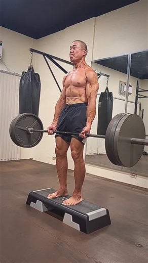 Bill Maeda on Instagram: "One - age 57, November 26, 2025, 1:48 pm ⚠️CAUTION: THIS VIDEO IS FOR ENTERTAINMENT PURPOSES ONLY. THE ACTION(S) SHOWN CAN BE DANGEROUS OR FATAL. PLEASE VIEW WITH DISCRETION. Every six weeks, I test myself with either a 315 pound dead lift from a 6 inch step or a 350 pound suitcase dead lift with 175 pound Powerblock dumbbells. For me, these two lifts have been the greatest builders of muscle, bone, and strength since I started doing them in my teens. Now at 57, I know 