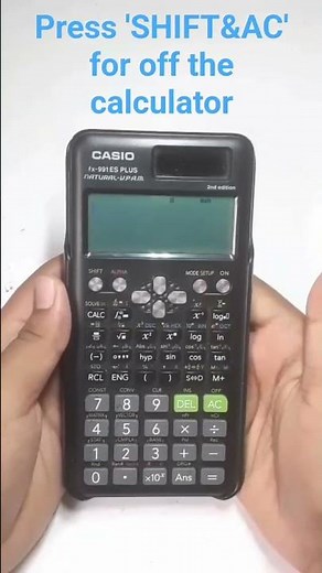 How to turn on and off casio fx991 calculator #remix #maths #shorts #viralshorts