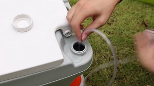 RVGUARD Portable Toilet, Camping Portable Toilet for Adults, 5.3 Gallon Waste Tank with Level Indicator, Come with Carry Bag and Wash Sprayer, for Camping, RV, Yacht and Truck Driver Use