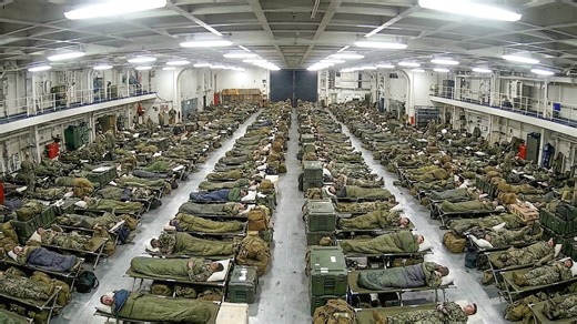 How aircraft carrier crews eat, shower & sleep on massive aircraft carrier