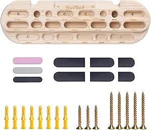 Climbing Hangboard Rock Climbing Training, Rock Climbing Fingerboard, Wooden Climbing Board Trainer for Strengthen Fingers and Grip, Suitable for Indoor Climbing Training and Pull-ups