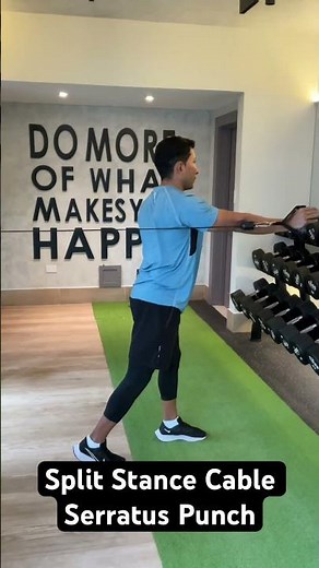 Split Stance Cable Serratus Punch