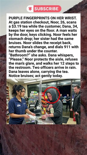 Cashier Spots Bruise on Customer, Quietly Calls Police