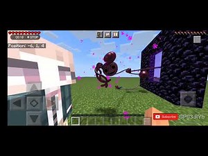 Mommy long legs in Nether Portal - Minecraft PE